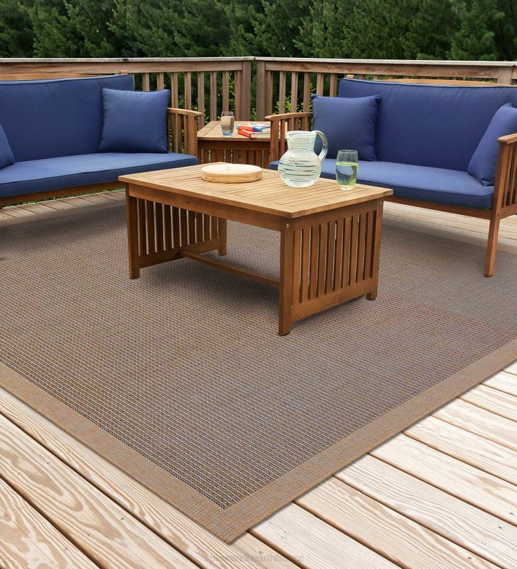 Plow & Hearth tapis et nattes Tapis imprimé à bordure toulouse intérieur/extérieur 0BNZ1799