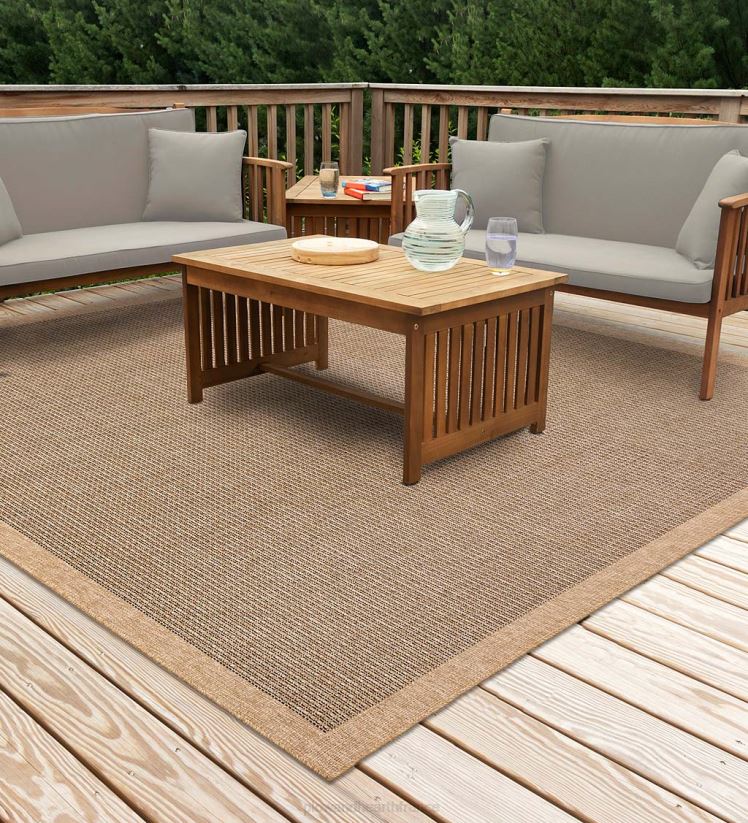 Plow & Hearth tapis et nattes Tapis imprimé à bordure toulouse intérieur/extérieur 0BNZ1799