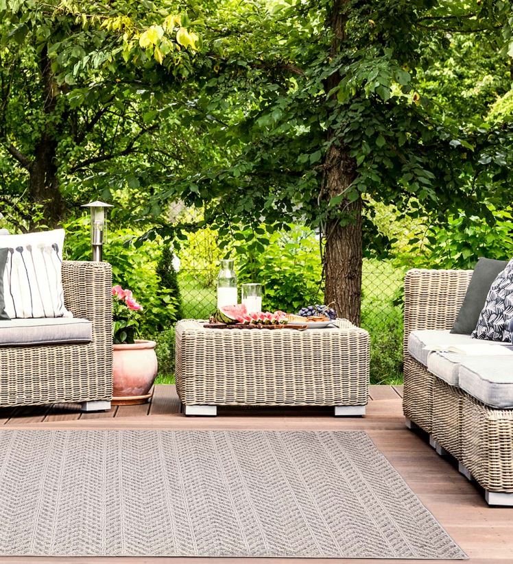 Plow & Hearth tapis et nattes Tapis intérieur/extérieur à chevrons Kitty Hawk 0BNZ1800