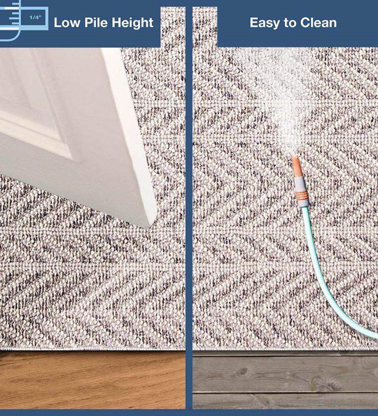 Plow & Hearth tapis et nattes Tapis intérieur/extérieur à chevrons Kitty Hawk 0BNZ1800