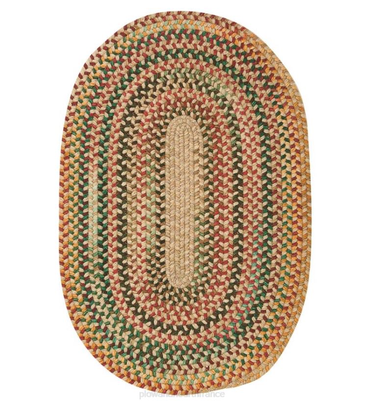 Plow & Hearth tapis et nattes Tapis ovale en laine mélangée tressée Bear Creek 0BNZ1771