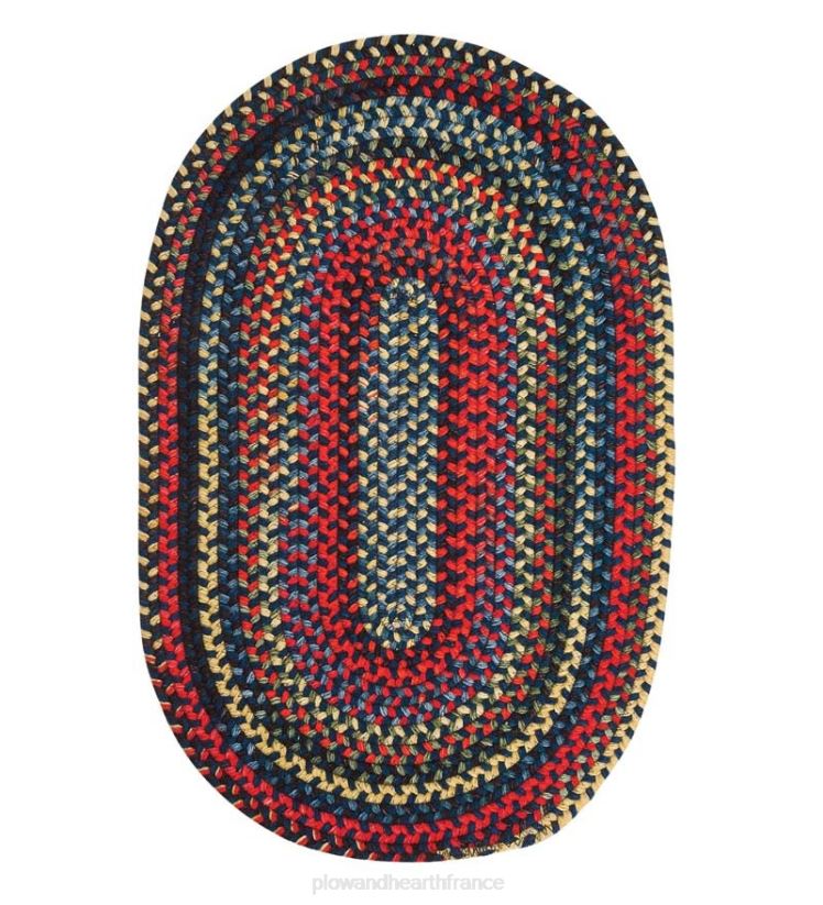 Plow & Hearth tapis et nattes Tapis ovale en laine mélangée tressée Bear Creek 0BNZ1771