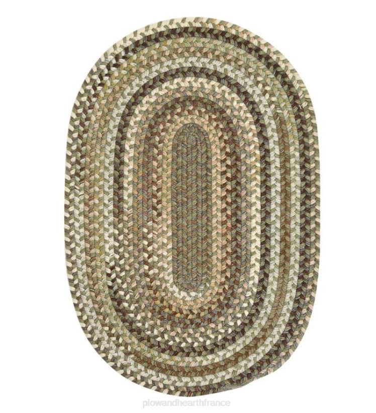 Plow & Hearth tapis et nattes Tapis ovale en laine mélangée tressée Bear Creek 0BNZ1771