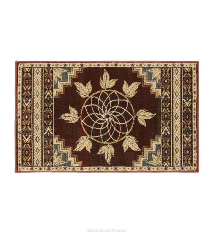 Plow & Hearth tapis et nattes Tapis à panneaux anciens Vista, 30" x 50" - rouge 0BNZ1893
