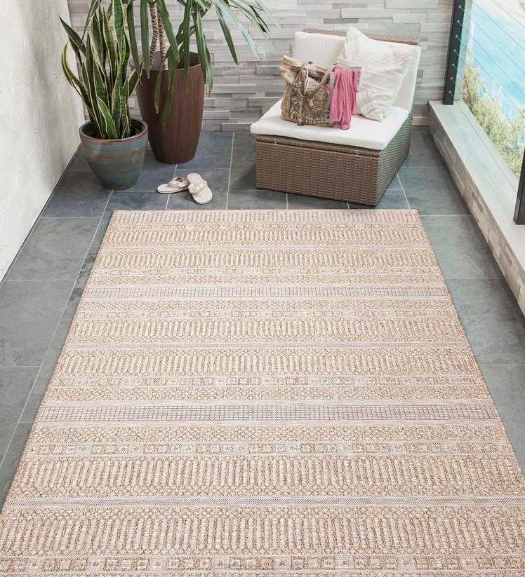 Plow & Hearth tapis et nattes Tapis rayé beachcomber intérieur/extérieur 0BNZ1801