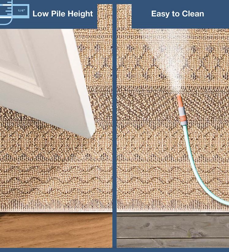 Plow & Hearth tapis et nattes Tapis rayé intérieur/extérieur kitty hawk 0BNZ1805