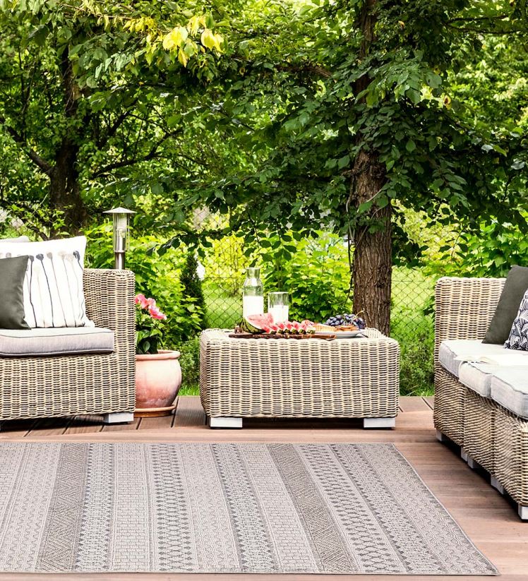 Plow & Hearth tapis et nattes Tapis rayé intérieur/extérieur kitty hawk 0BNZ1805