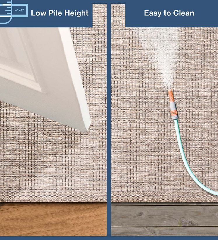 Plow & Hearth tapis et nattes Tapis salon avec texture beachcomber intérieur/extérieur 0BNZ1787