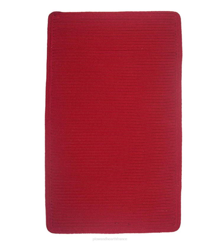 Plow & Hearth tapis et nattes Tapis tressés en laine rectangulaire à crête bleue 0BNZ1765