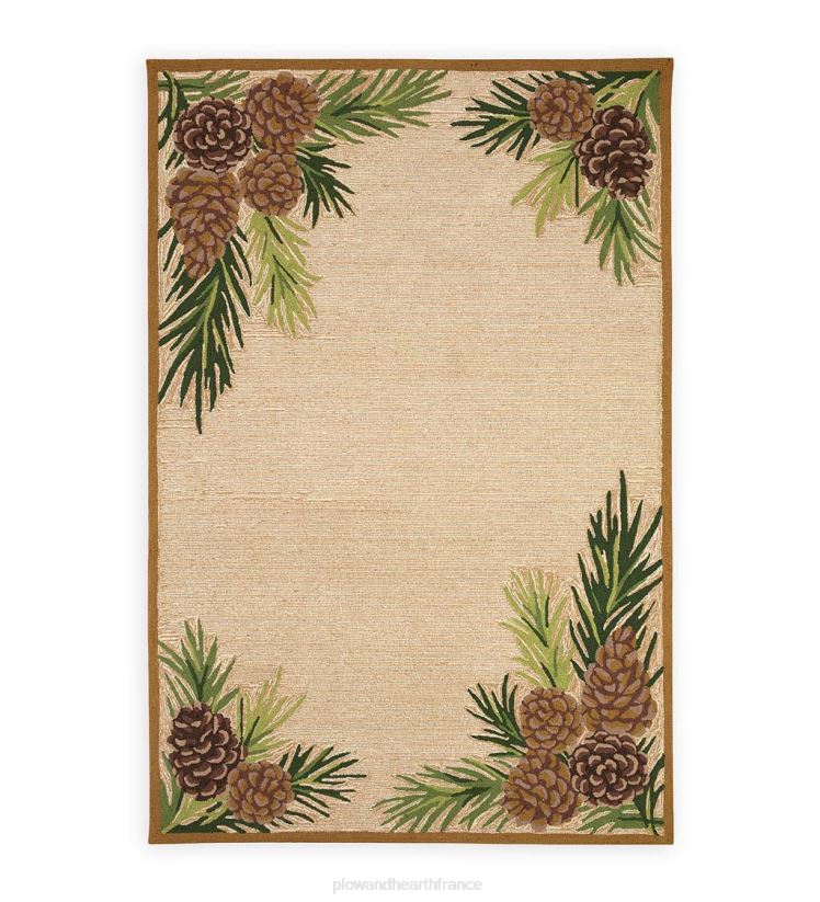 Plow & Hearth tapis et nattes Tapis vinyl avec bordure de lac forestier, intérieur/extérieur 0BNZ1792