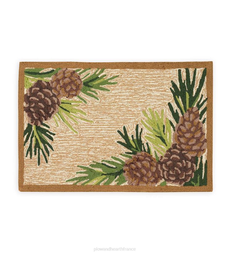Plow & Hearth tapis et nattes Tapis vinyl avec bordure de lac forestier, intérieur/extérieur 0BNZ1792