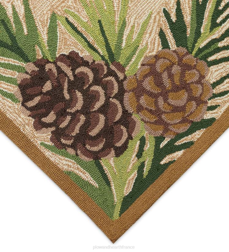 Plow & Hearth tapis et nattes Tapis vinyl avec bordure de lac forestier, intérieur/extérieur 0BNZ1792
