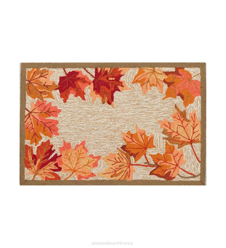 Plow & Hearth tapis et nattes Tapis vinyl avec bordure feuilles tombantes intérieur/extérieur 0BNZ1790