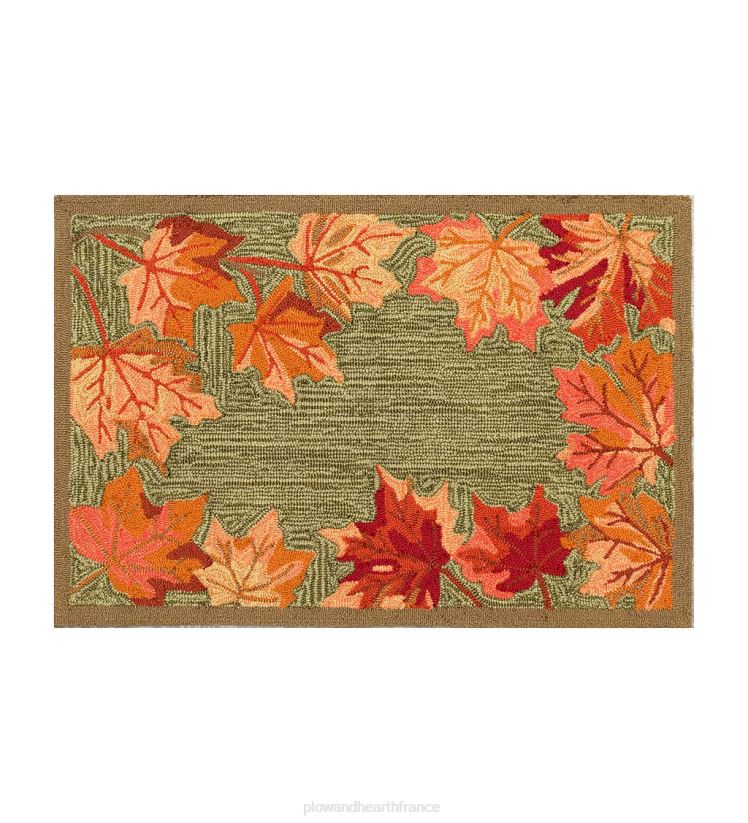 Plow & Hearth tapis et nattes Tapis vinyl avec bordure feuilles tombantes intérieur/extérieur 0BNZ1790