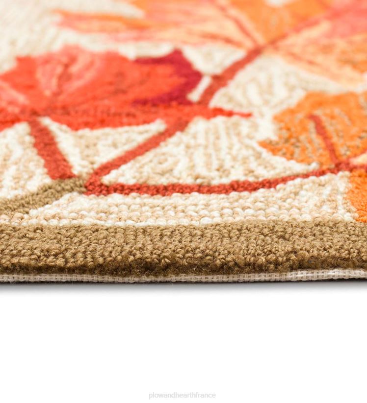 Plow & Hearth tapis et nattes Tapis vinyl avec bordure feuilles tombantes intérieur/extérieur 0BNZ1790