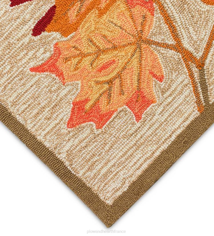 Plow & Hearth tapis et nattes Tapis vinyl avec bordure feuilles tombantes intérieur/extérieur 0BNZ1790