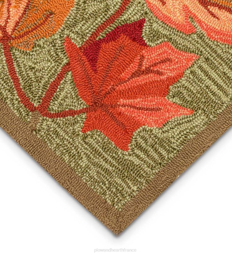 Plow & Hearth tapis et nattes Tapis vinyl avec bordure feuilles tombantes intérieur/extérieur 0BNZ1790