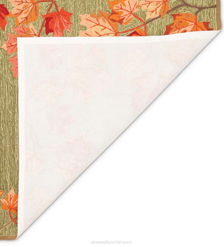 Plow & Hearth tapis et nattes Tapis vinyl avec bordure feuilles tombantes intérieur/extérieur 0BNZ1790