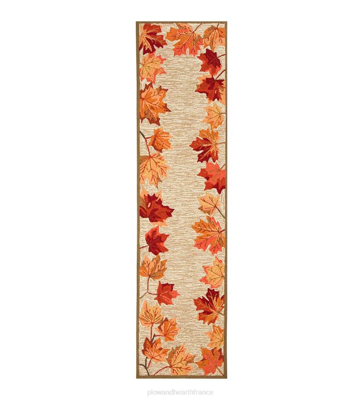 Plow & Hearth tapis et nattes Tapis vinyl avec bordure feuilles tombantes intérieur/extérieur 0BNZ1790