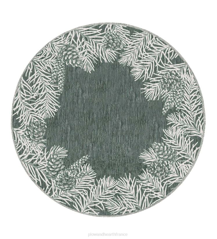 Plow & Hearth tapis et nattes Tapis vinyl avec bordure pinède, intérieur/extérieur 0BNZ1825