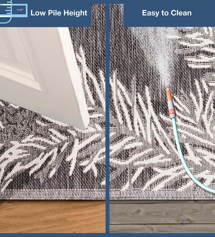 Plow & Hearth tapis et nattes Tapis vinyl avec bordure pinède, intérieur/extérieur 0BNZ1825