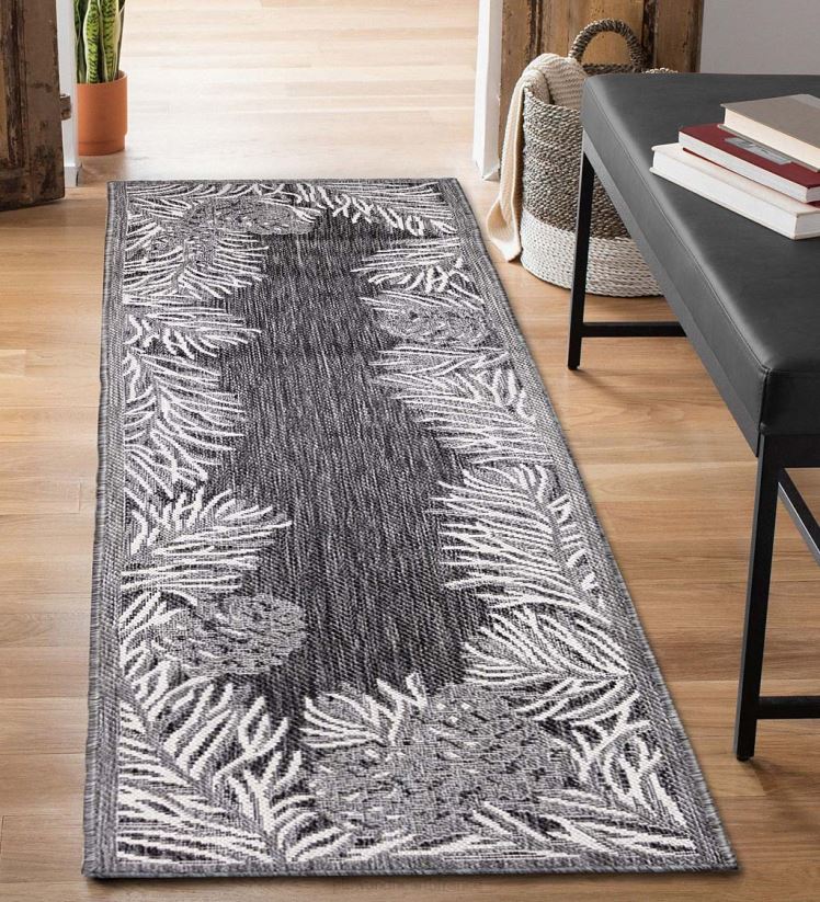 Plow & Hearth tapis et nattes Tapis vinyl avec bordure pinède, intérieur/extérieur 0BNZ1825