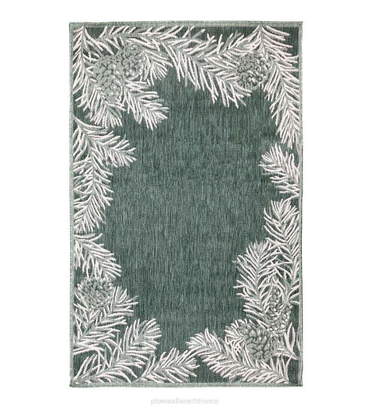Plow & Hearth tapis et nattes Tapis vinyl avec bordure pinède, intérieur/extérieur 0BNZ1825
