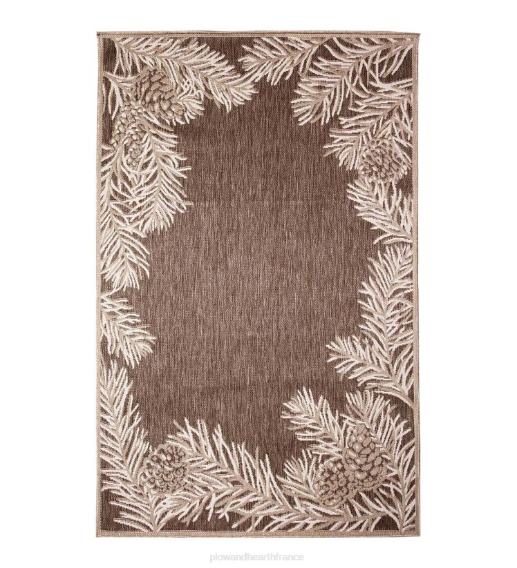 Plow & Hearth tapis et nattes Tapis vinyl avec bordure pinède, intérieur/extérieur 0BNZ1825