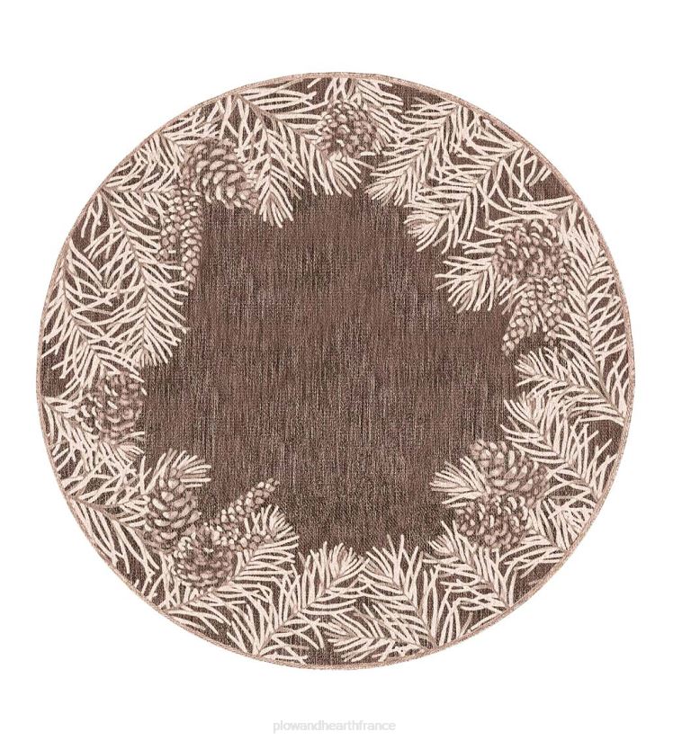 Plow & Hearth tapis et nattes Tapis vinyl avec bordure pinède, intérieur/extérieur 0BNZ1825