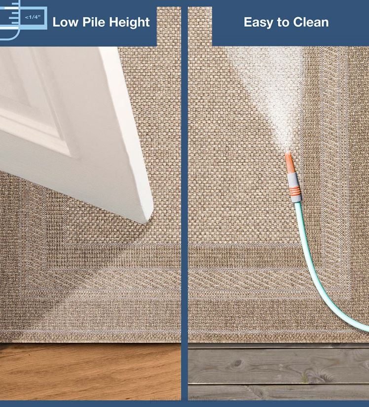 Plow & Hearth tapis et nattes tapis de bordure beachcomber intérieur/extérieur 0BNZ1789