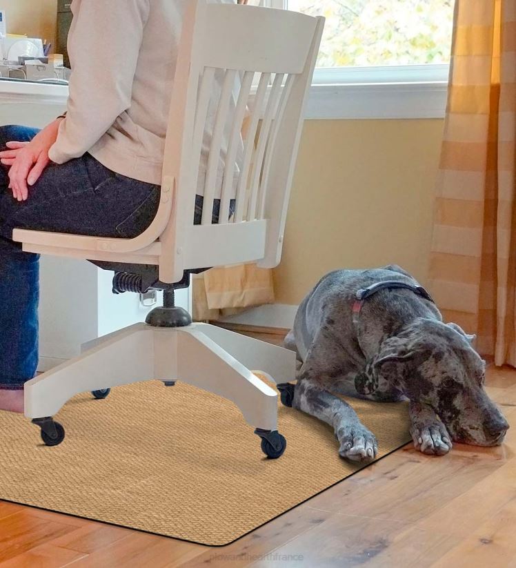 Plow & Hearth tapis et nattes tapis de chaise de bureau tissé burbury - gris 0BNZ1782