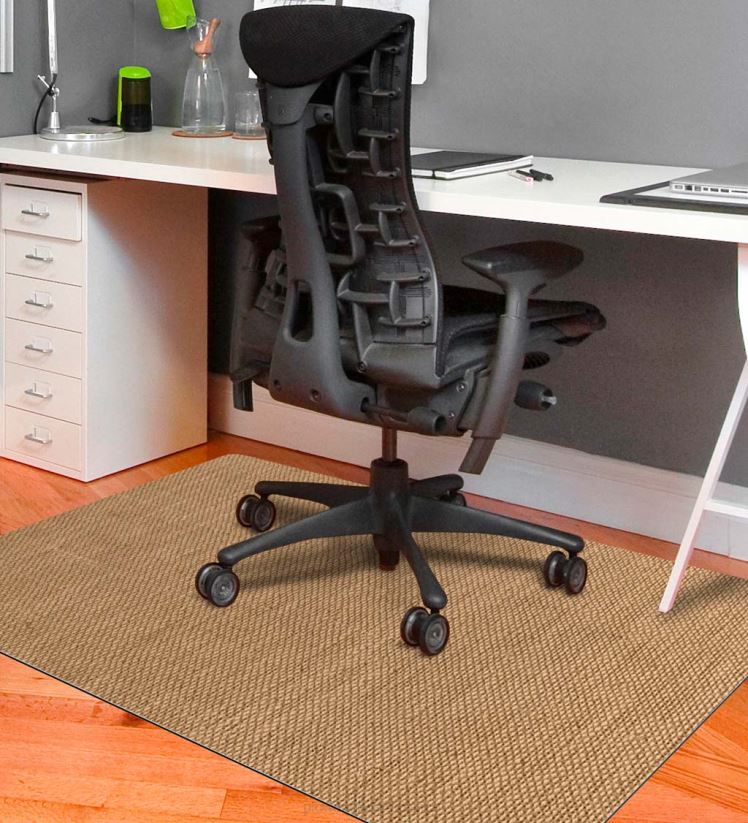 Plow & Hearth tapis et nattes tapis de chaise de bureau tissé burbury - gris 0BNZ1782