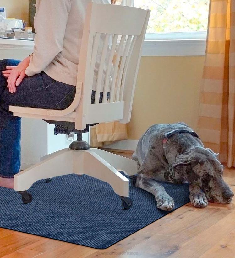 Plow & Hearth tapis et nattes tapis de chaise de bureau tissé burbury - gris 0BNZ1782