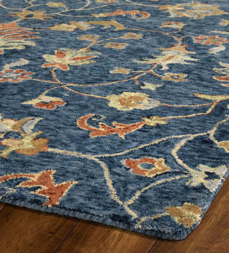 Plow & Hearth tapis et nattes tapis en laine denim carmona 0BNZ1813