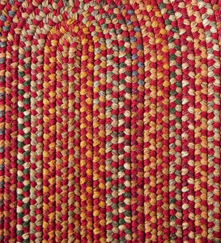 Plow & Hearth tapis et nattes tapis ovales tressés en laine bleue, fabriqués aux États-Unis 0BNZ1770