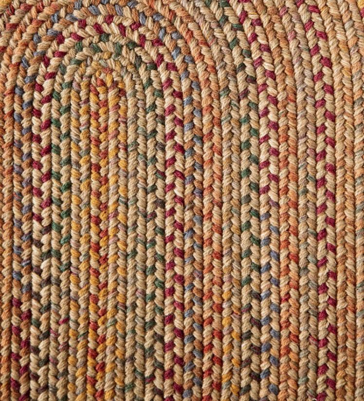 Plow & Hearth tapis et nattes tapis ovales tressés en laine bleue, fabriqués aux États-Unis 0BNZ1770