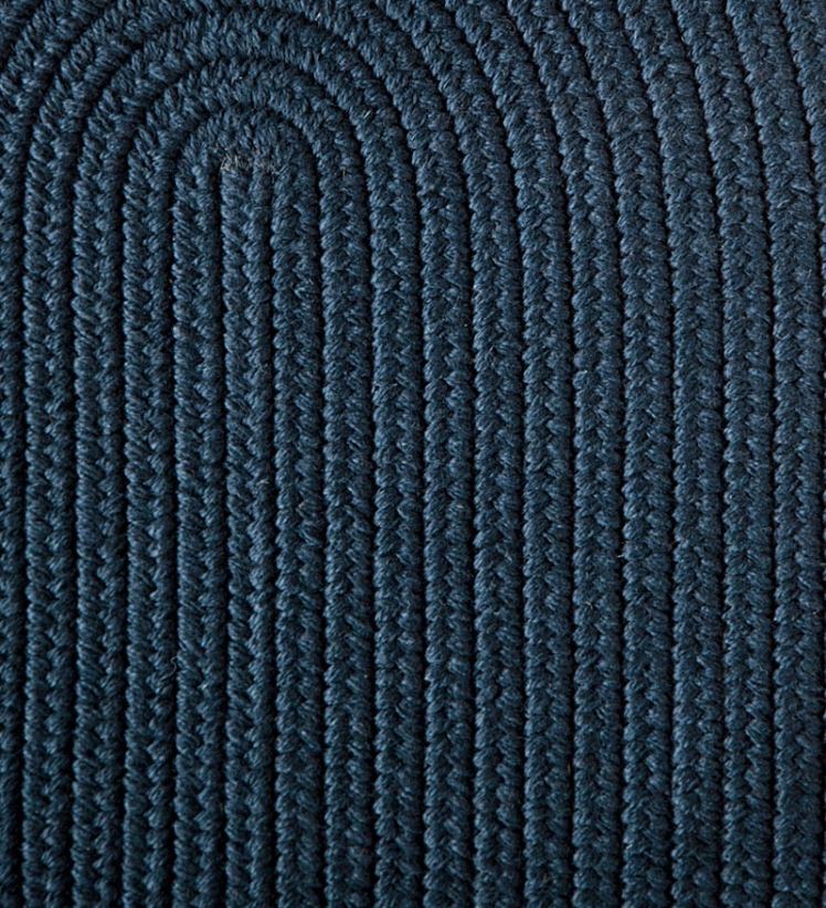 Plow & Hearth tapis et nattes tapis ovales tressés en laine bleue, fabriqués aux États-Unis 0BNZ1770