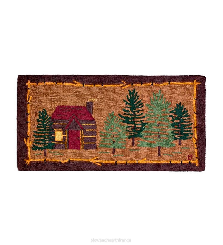 Plow & Hearth tapis et nattes tapis rustique en laine crocheté à la main 0BNZ1824
