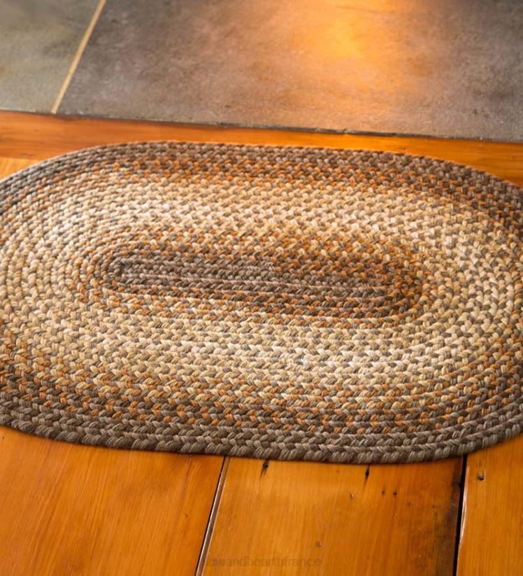 Plow & Hearth tapis et nattes tapis virginia tressé en laine fabriqué aux États-Unis 0BNZ1778
