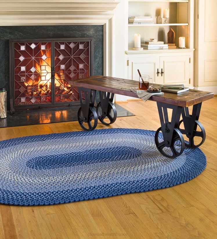 Plow & Hearth tapis et nattes tapis virginia tressé en laine fabriqué aux États-Unis 0BNZ1778