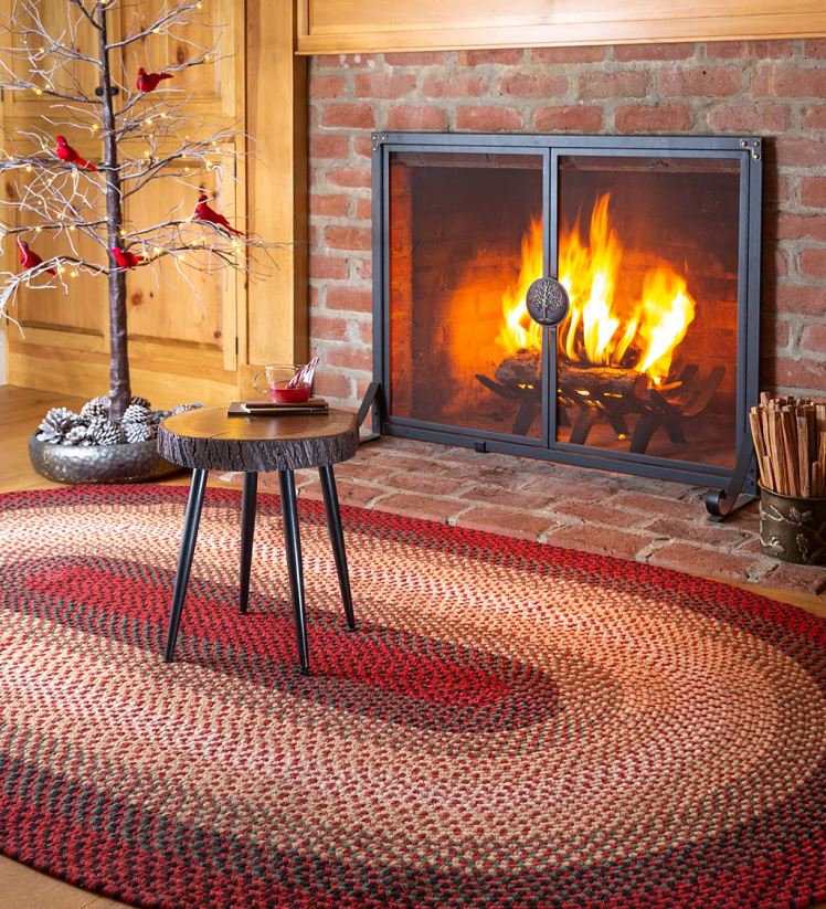 Plow & Hearth tapis et nattes tapis virginia tressé en laine fabriqué aux États-Unis 0BNZ1778