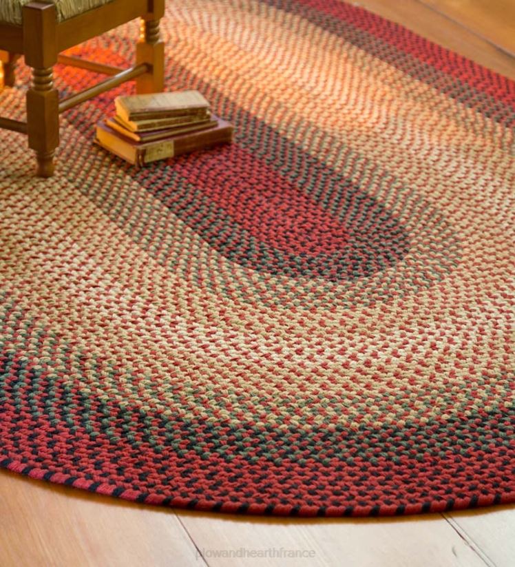 Plow & Hearth tapis et nattes tapis virginia tressé en laine fabriqué aux États-Unis 0BNZ1778