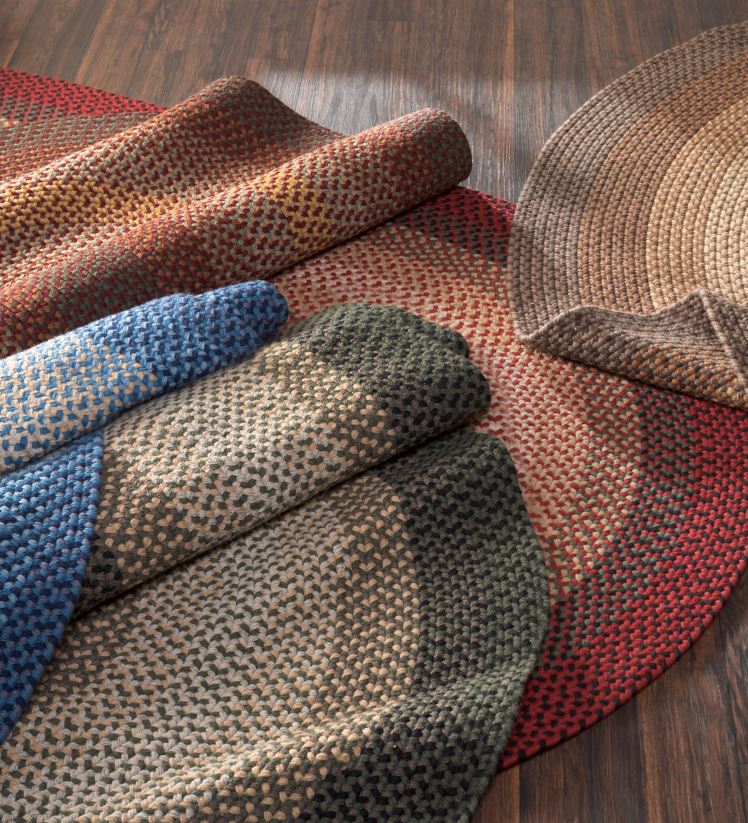 Plow & Hearth tapis et nattes tapis virginia tressé en laine fabriqué aux États-Unis 0BNZ1778