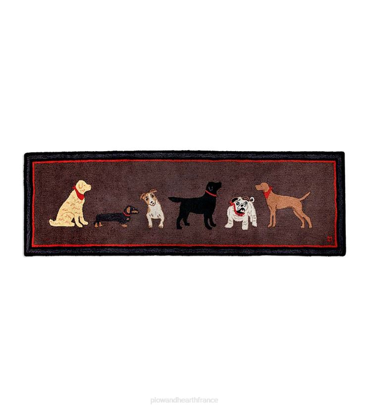 Plow & Hearth tapis et nattes tous les chiens coureur de laine crocheté à la main 0BNZ1837