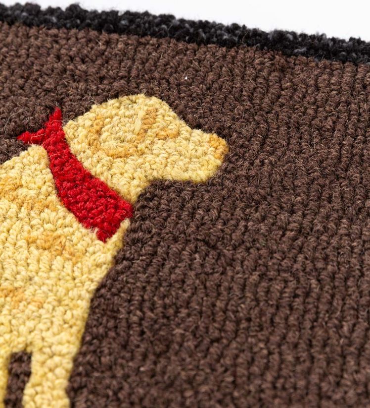 Plow & Hearth tapis et nattes tous les chiens coureur de laine crocheté à la main 0BNZ1837